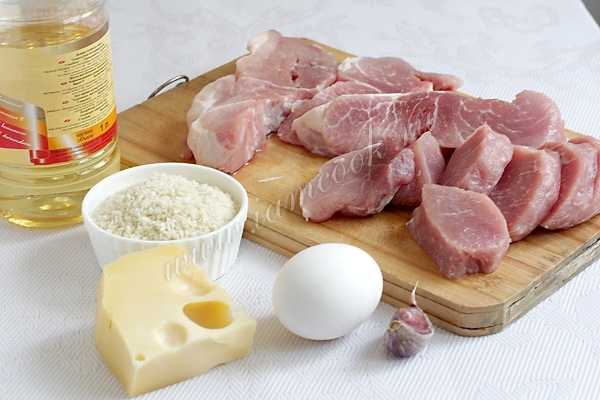 Ингредиенты для эскалопа из свинины в духовке