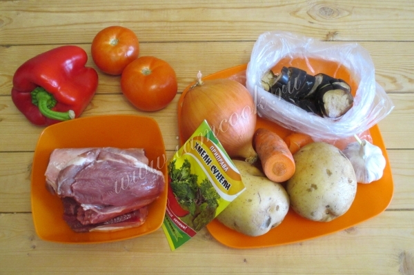 Ингредиенты для чанахи из баранины