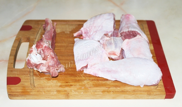 Отделение филе индейки