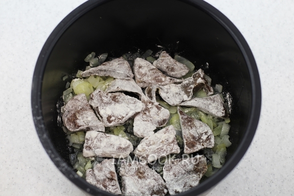 Обжарка легкого в луке