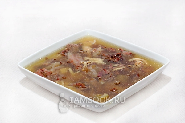 Залить мясо бульоном