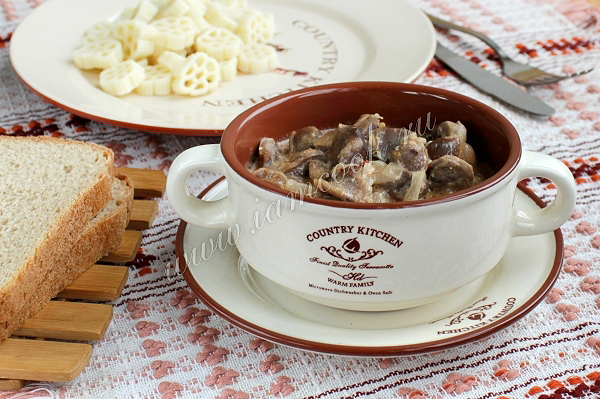 Куриные желудки в мультиварке, рецепт