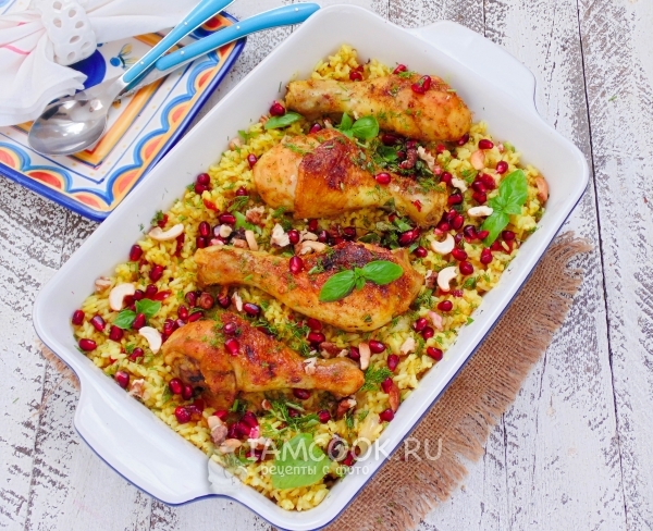 Фото полоу – риса с курицей по-персидски