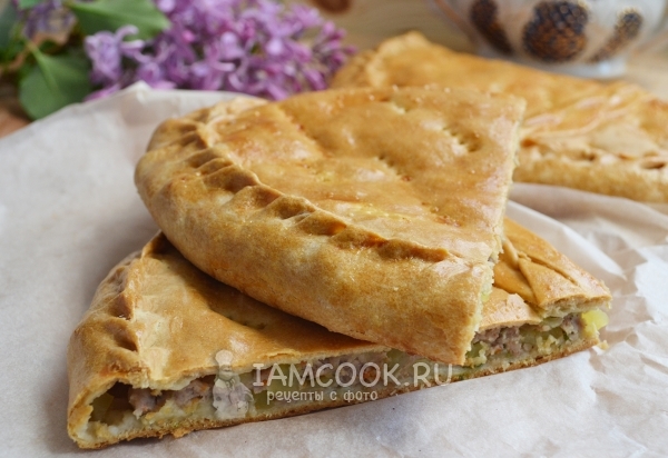 Рецепт курника с мясом и картошкой