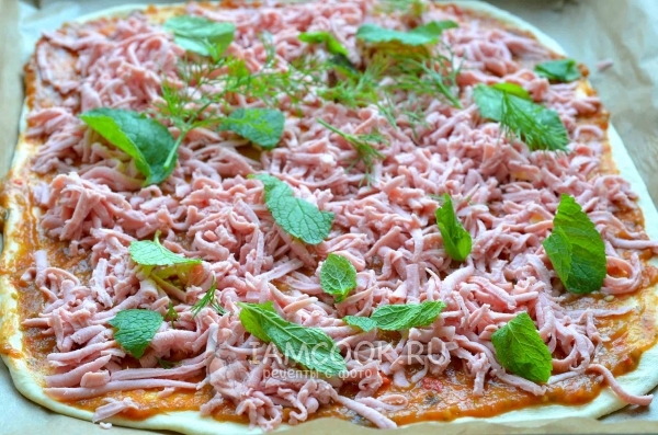 Положить листочки мяты