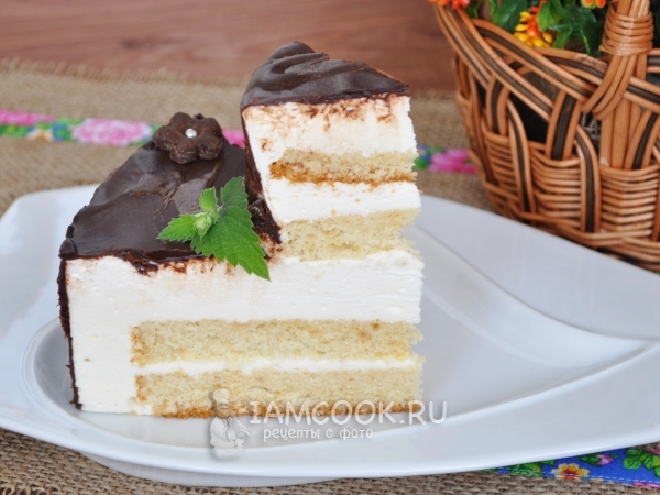 Фото большого торта «Птичье молоко»