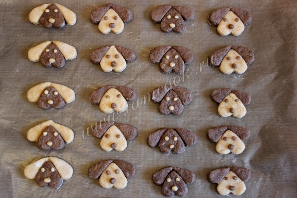 Вырезанные печенья собачки