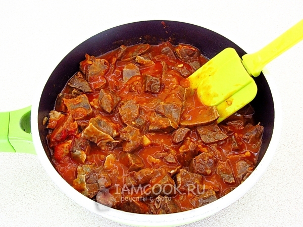 Тушение гуляша из легкого