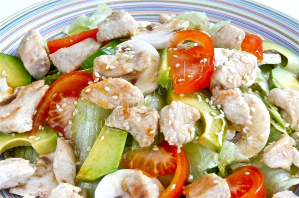 Овощной салат с индейкой