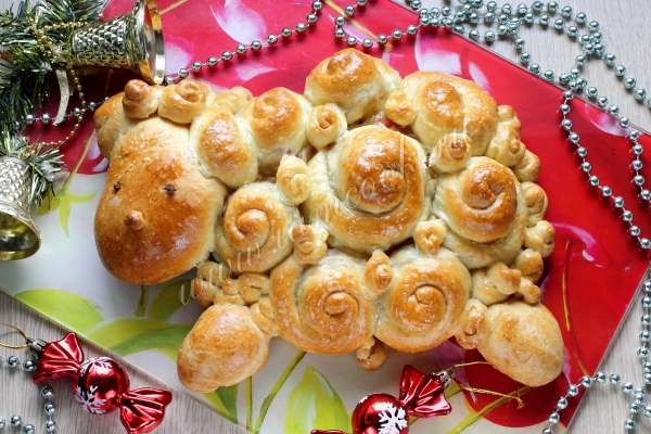 Рецепт овечки из дрожжевого теста