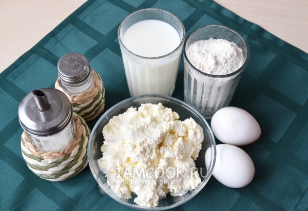 Ингредиенты для вареников с творогом