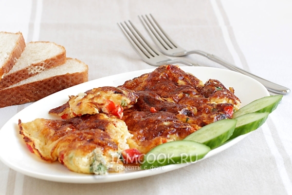 Рецепт омлета с овощами