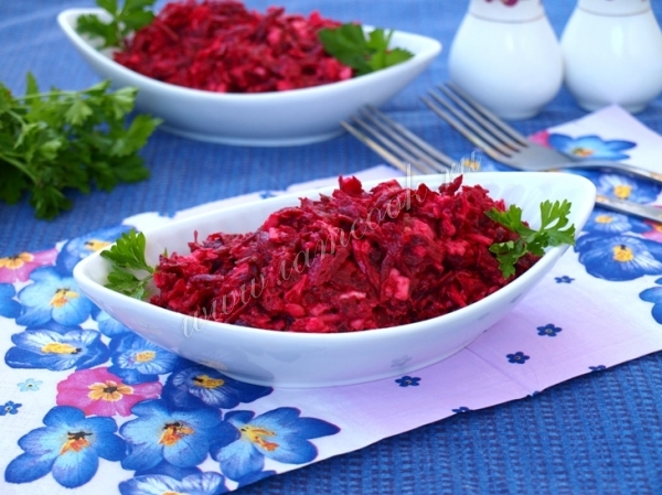 Салат из свеклы с плавленным сыром