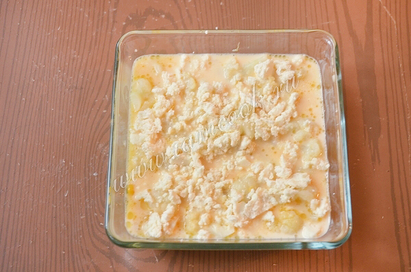 Омлет с цветной капустой и кукурузой