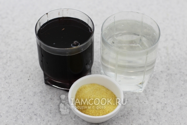 Ингредиенты для желе из варенья