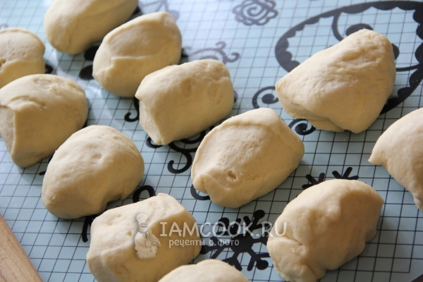 Поделить тесто на части