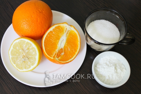 Ингредиенты для цитрусового киселя