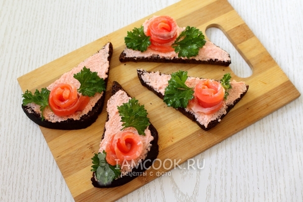 Рецепт бутербродов с красной рыбой