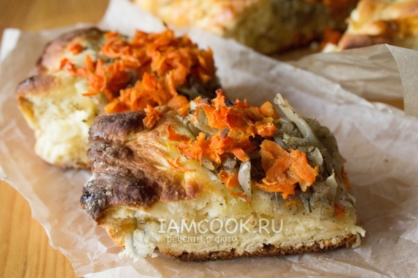 Рецепт пирога с капустой и морковью