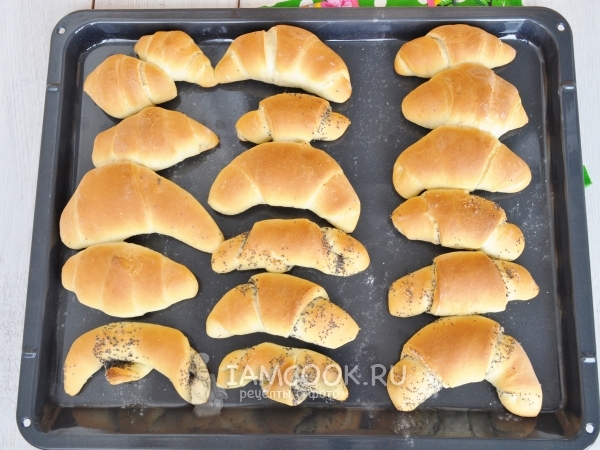 Готовые рогалики на молоке