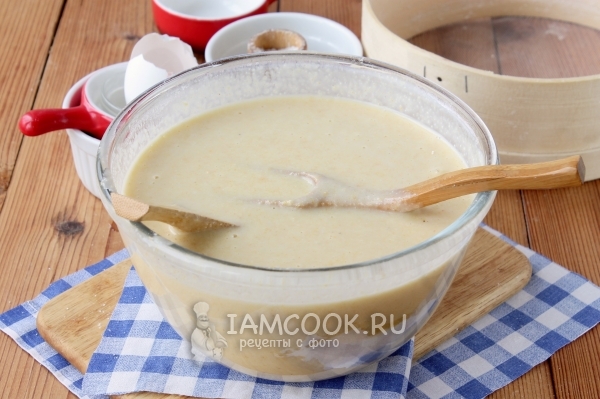 Размешать тесто