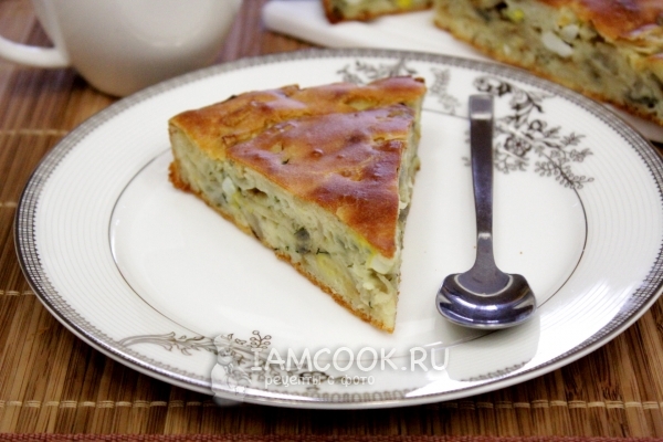 Рецепт наливного пирога с капустой