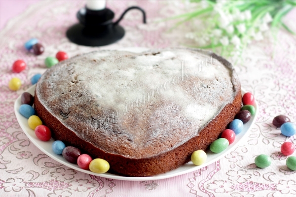 Рецепт кофейного пирога с черникой