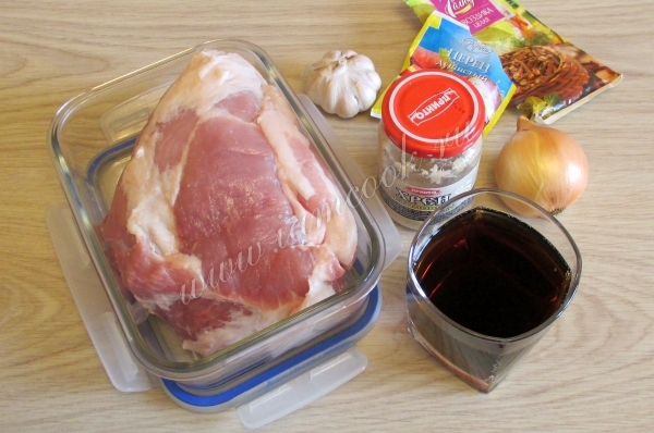 Ингредиенты для свинины в квасе