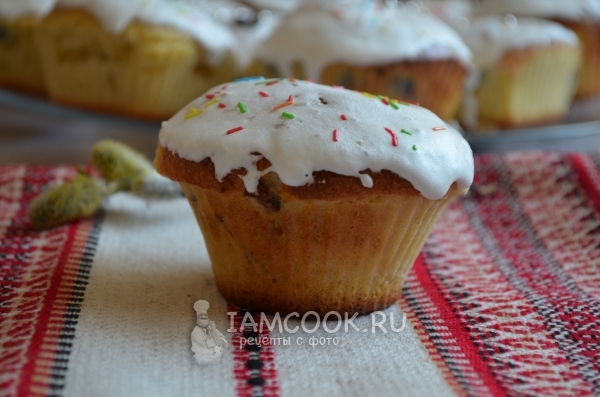 Рецепт кексов с изюмом на Пасху