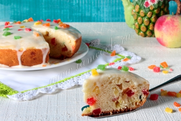 Рецепт пирога с яблоками и цукатами