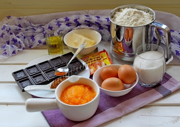 Ингредиенты для брауни с тыквой