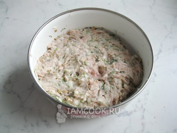 Перемешать фарш