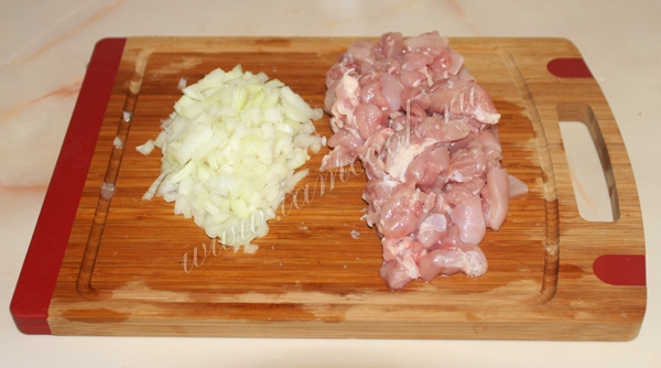 Курица и лук