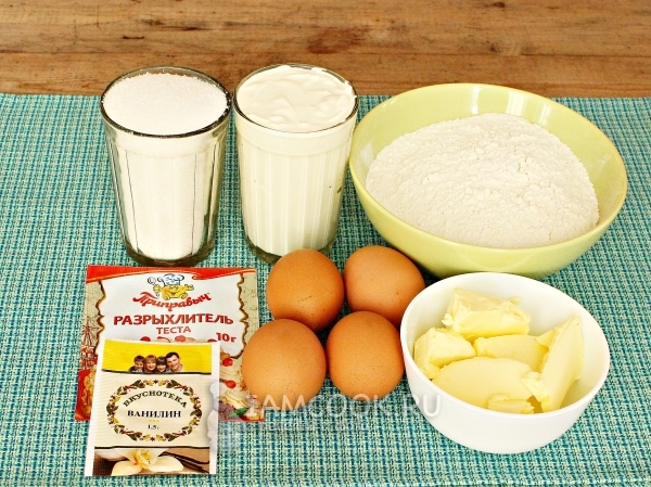 Ингредиенты для «Сметанника» в мультиварке