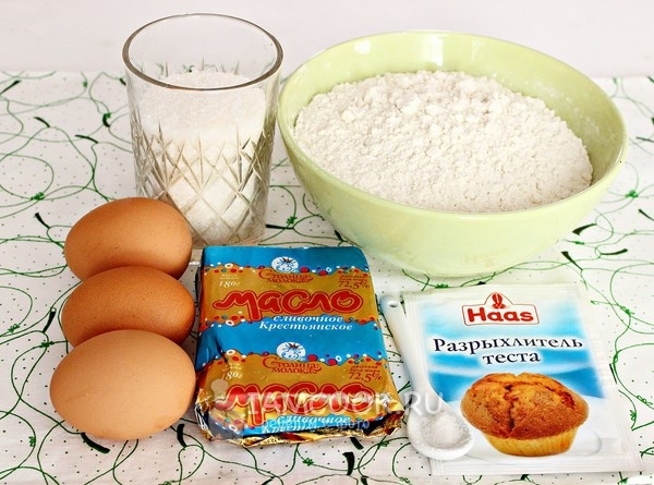 Ингредиенты для теста для орешков со сгущенкой для орешницы