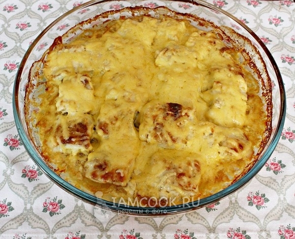 Готовое филе минтая в духовке