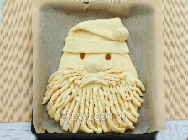 Слепить из теста деда мороза