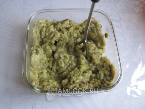 Растолочь баклажаны