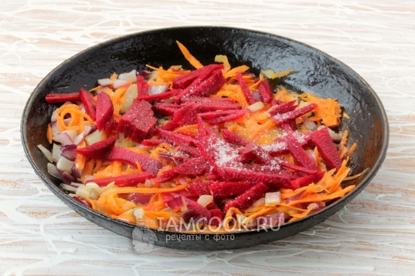 Добавить бурак и сахар