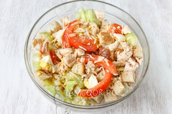 Готовый салат «Цезарь» по Дюкану