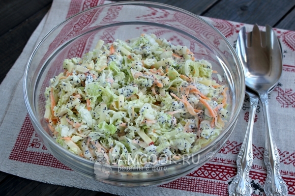 Рецепт салата с маком