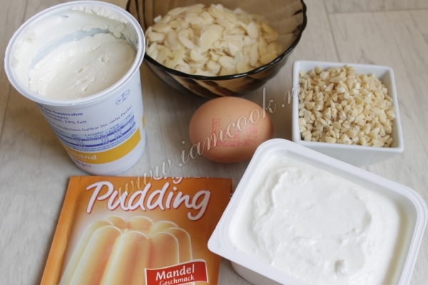 Ингредиенты для пирога из творога и карамели