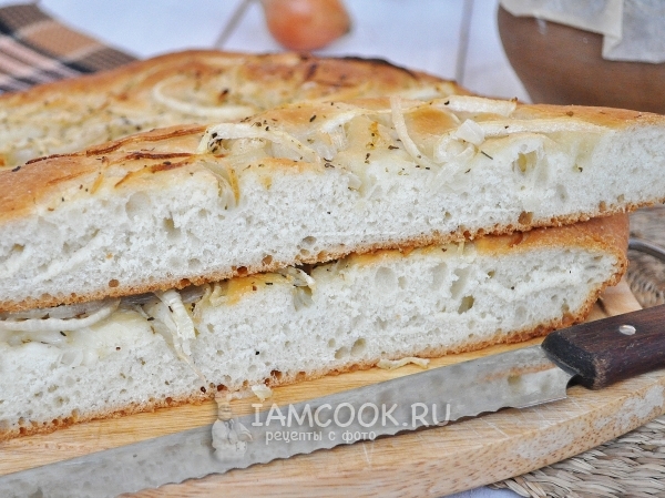 Рецепт фокаччи с луком