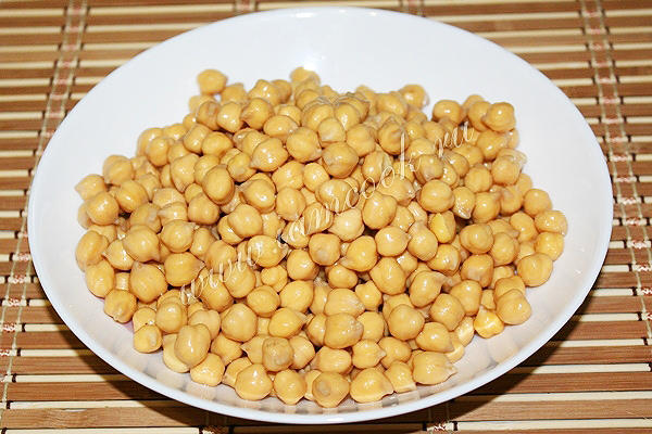 Сырой нут после замачивания