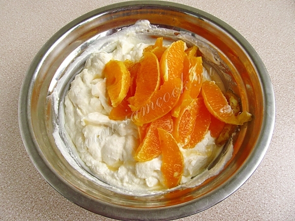 Апельсины с творогом