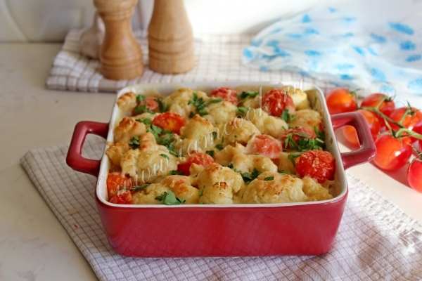 Фото запеканки из цветной капусты и макарон