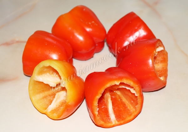 вырезание перцев для фарширования