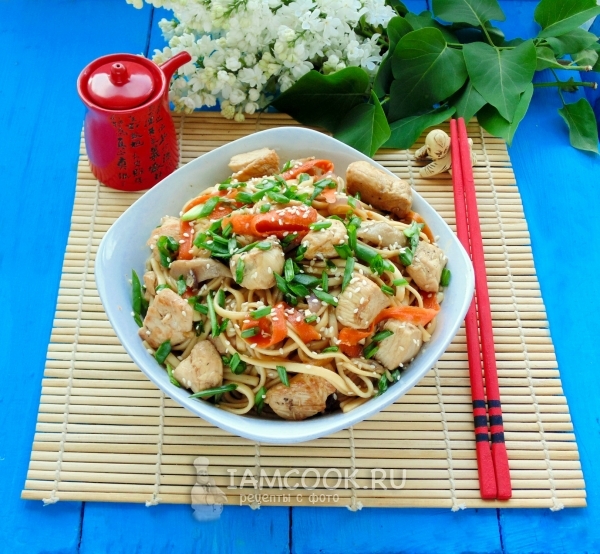 Рецепт лапши удон с курицей