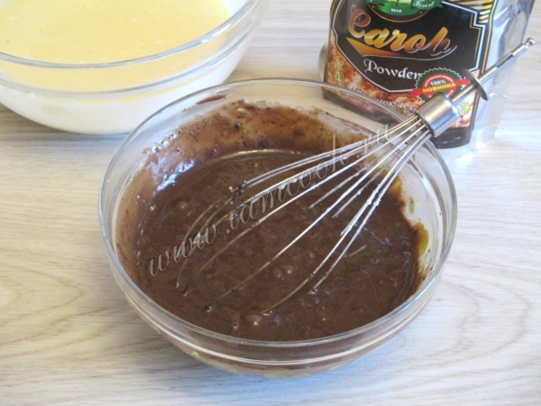 Шоколадная часть теста для торта Зебра