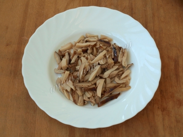 Грибы порезанные